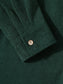 Groen Corduroy Shirt met lange mouwen en Mao kraag